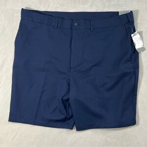 NWT PGA Tour Size 46W Expandable Waist Golf Stretch Navy Shorts Chino